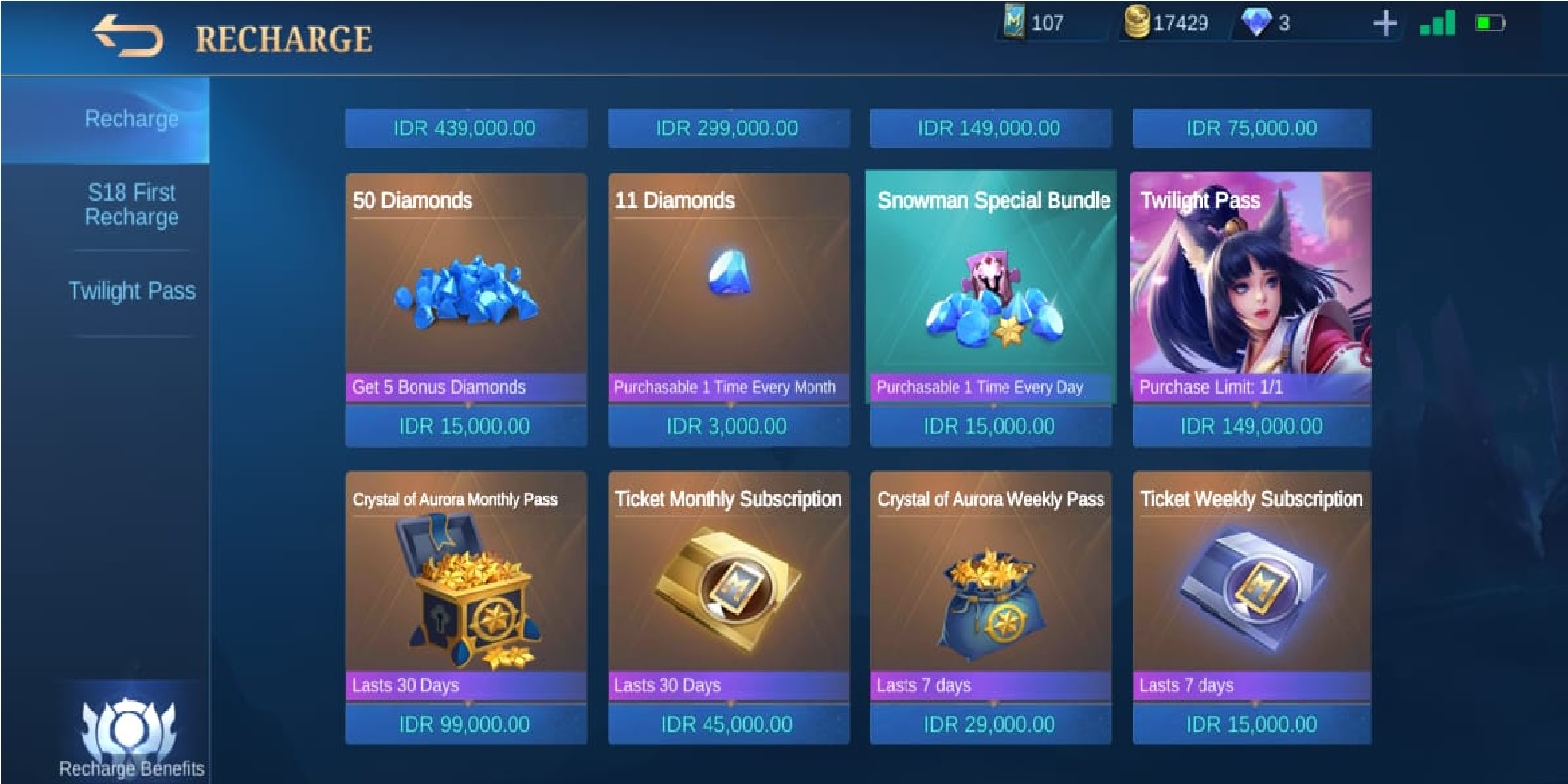 Crystal of Aurora How many Diamonds in Mobile Legends (ML)? Esports