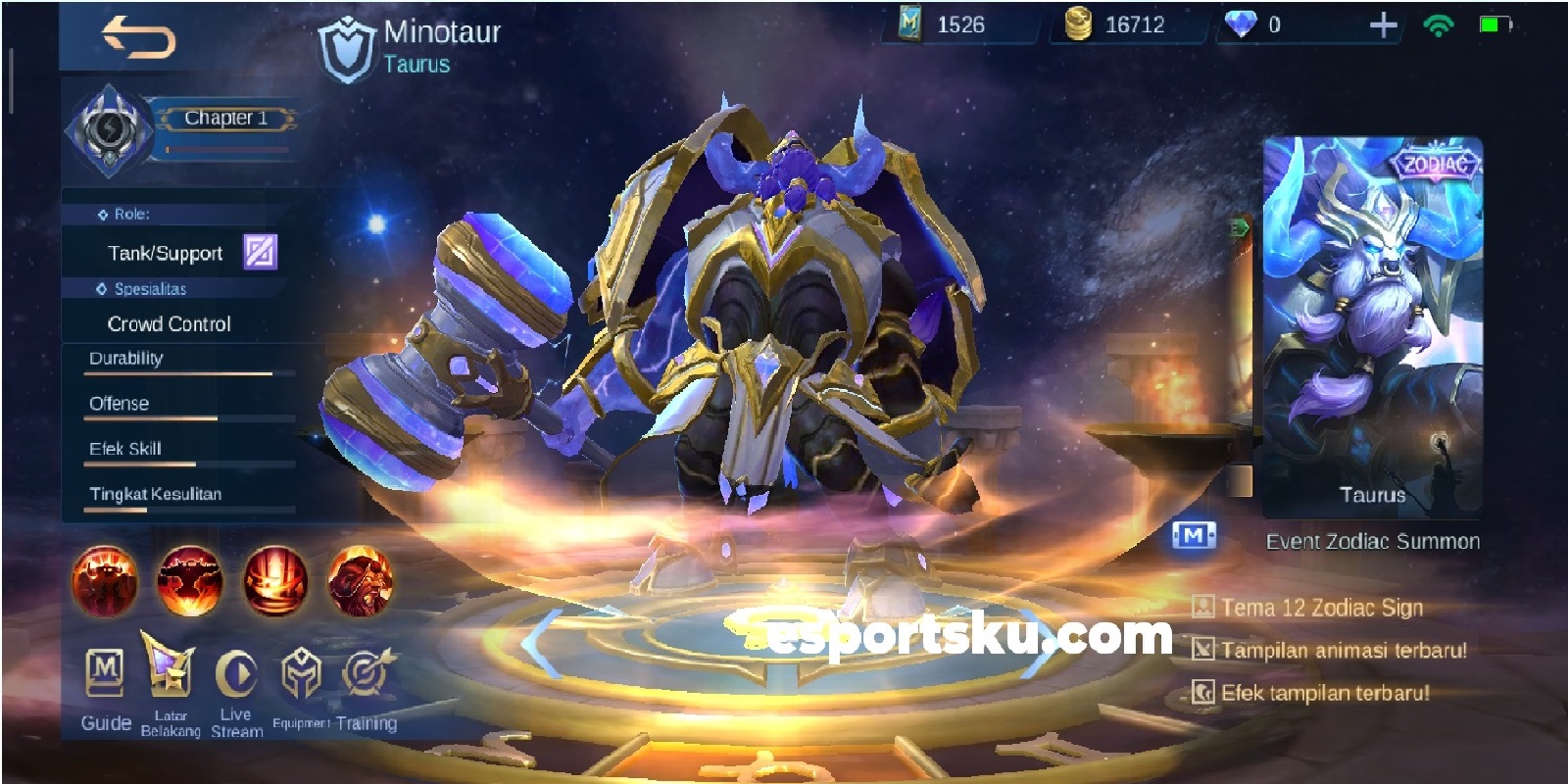 Price & How to Get Skin Minotaur Zodiac Taurus Mobile Legends (ML