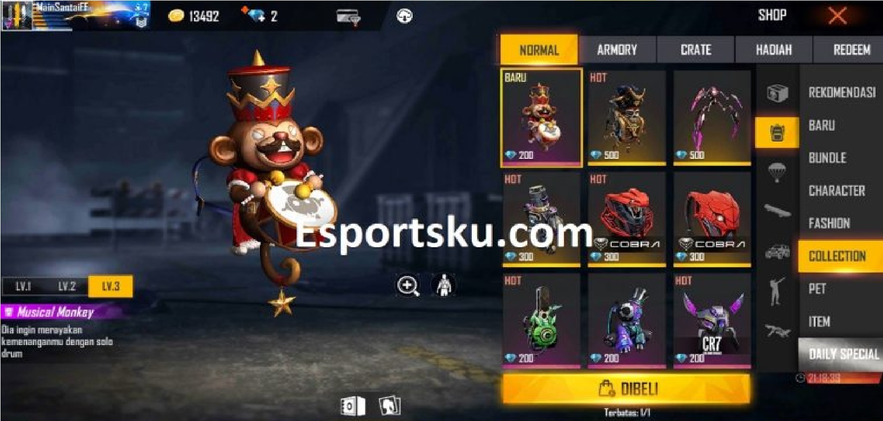 How to Get the Monkey Backpack Skin in Free Fire (FF) Esports