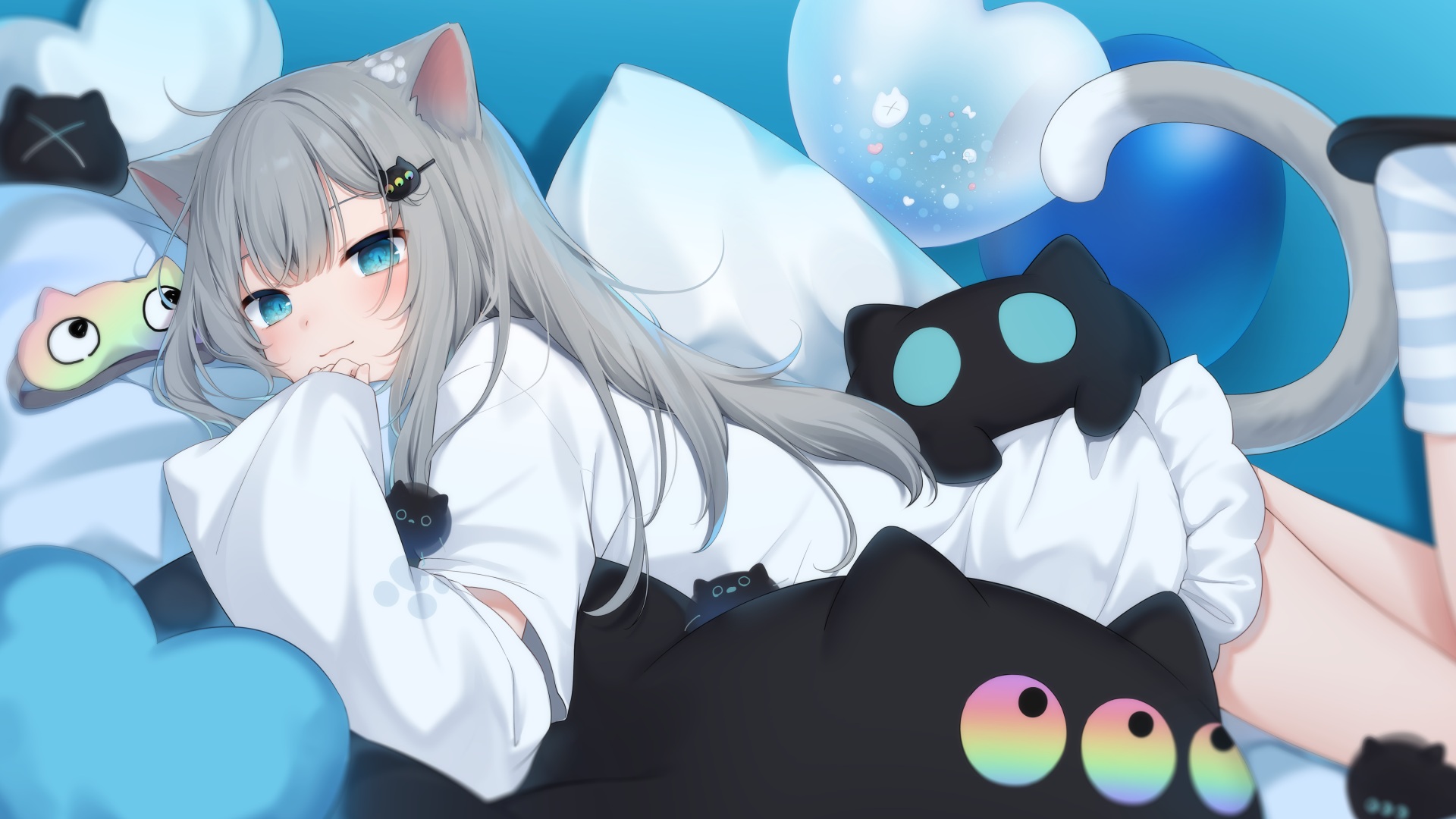Nacho Neko. Desktop wallpaper. 1920x1080