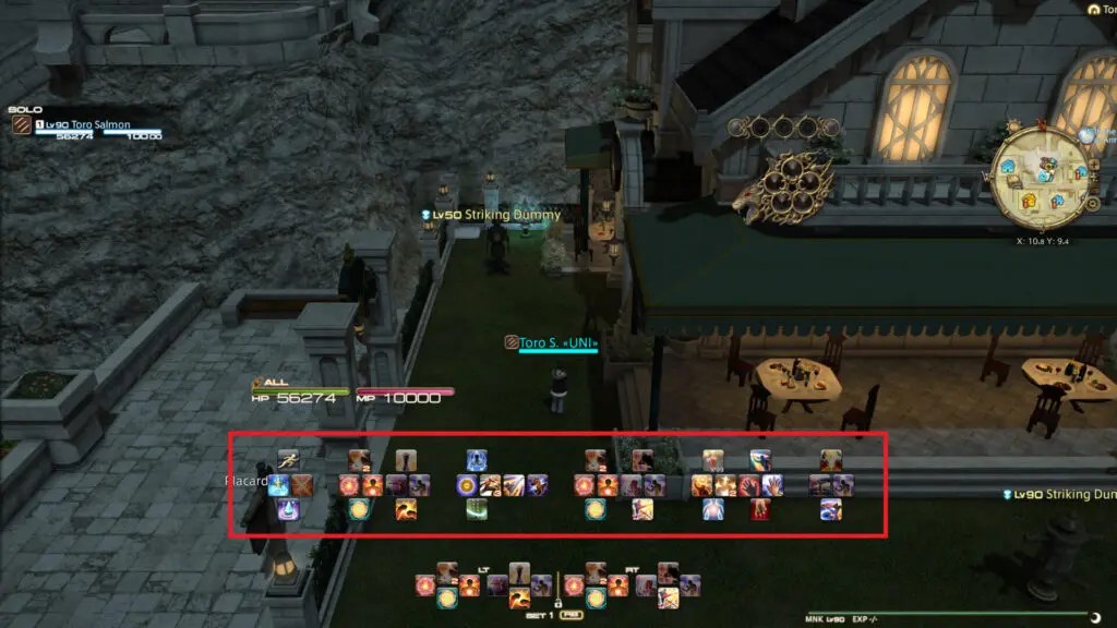 FFXIV Monk Level 90 Cross Hotbar Layout Endwalker Gari Games
