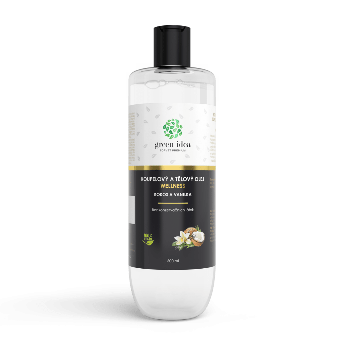 Coconut and vanilla bath and body oil 500 ml With soothing and