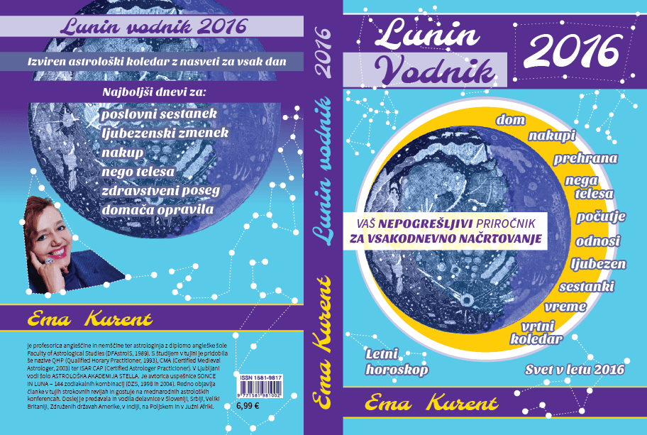Cover Design for the Slovenian lunar guide (Lunin Vodnik 2016