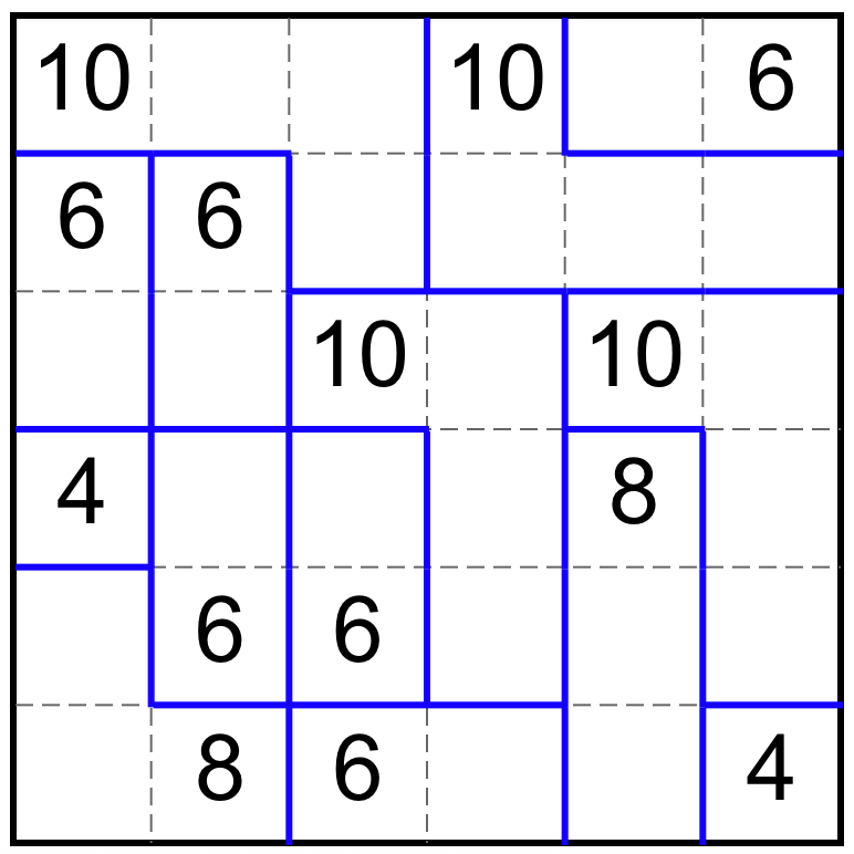 Irregular sudoku,Jigsaw sudoku -- Grid Puzzle