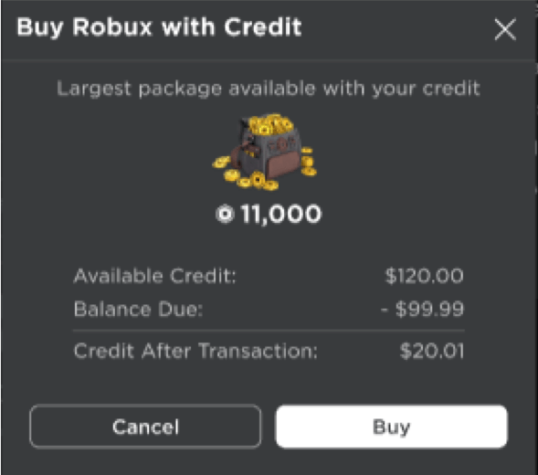 Using Gift Card Credit Roblox Support