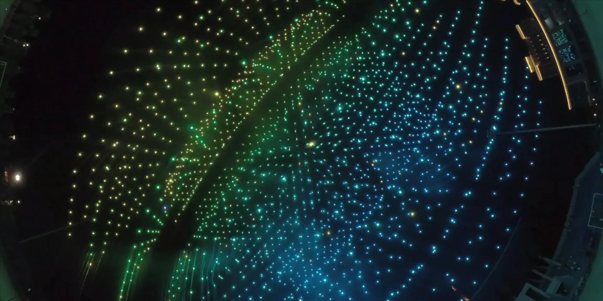 Drone swarm light show dazzles audiences with mesmerizing patterns