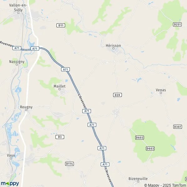 Map HautBocage map of HautBocage (03190) and practical information