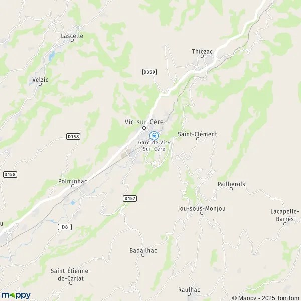 Map VicsurCère map of VicsurCère (15800) and practical information