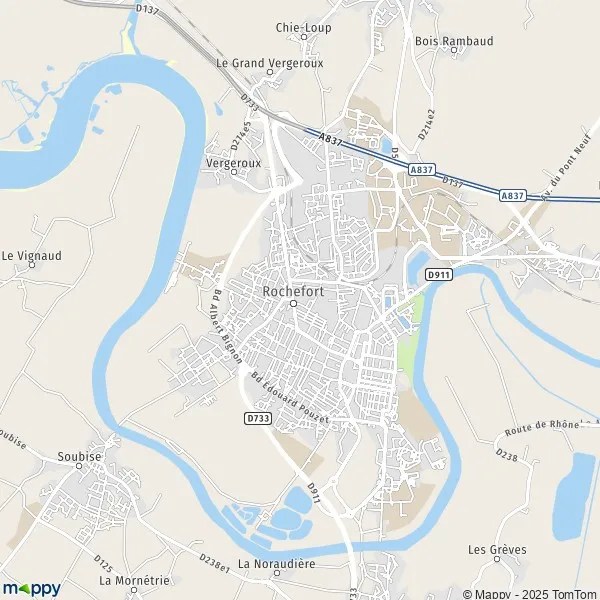 Map Rochefort map of Rochefort (17300) and practical information