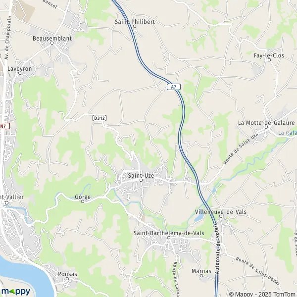 Map SaintUze map of SaintUze (26240) and practical information