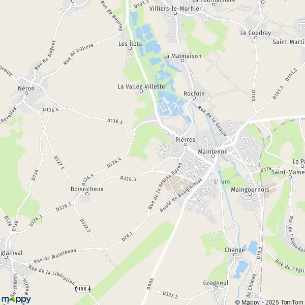 Map Pierres map of Pierres (28130) and practical information