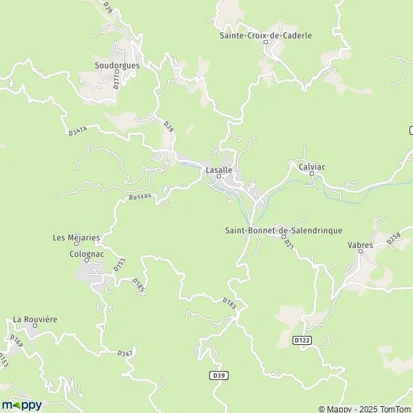 Map Lasalle map of Lasalle (30460) and practical information