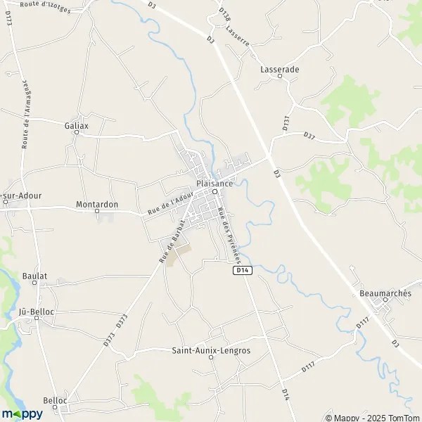 Map Plaisance map of Plaisance (32160) and practical information