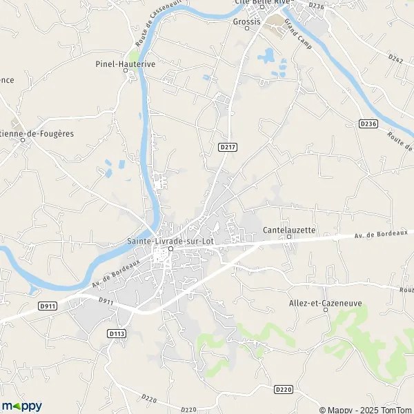 Map SainteLivradesurLot map of SainteLivradesurLot (47110) and practical information