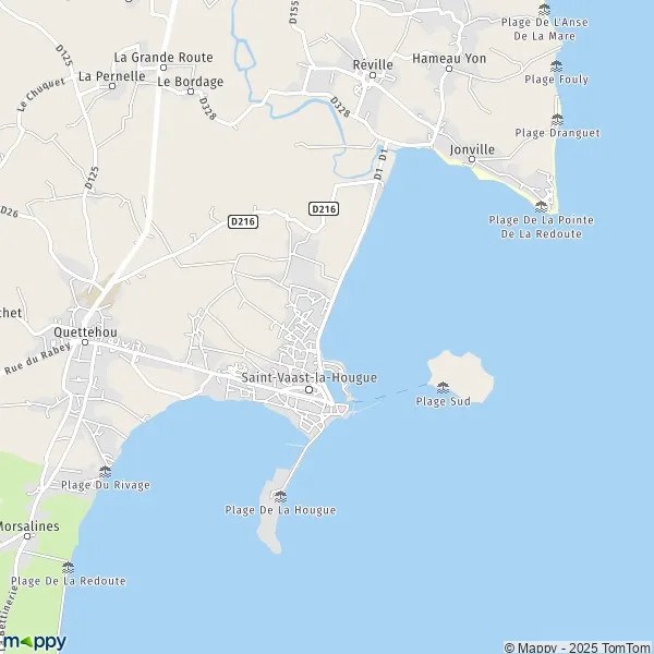Map SaintVaastlaHougue map of SaintVaastlaHougue (50550) and