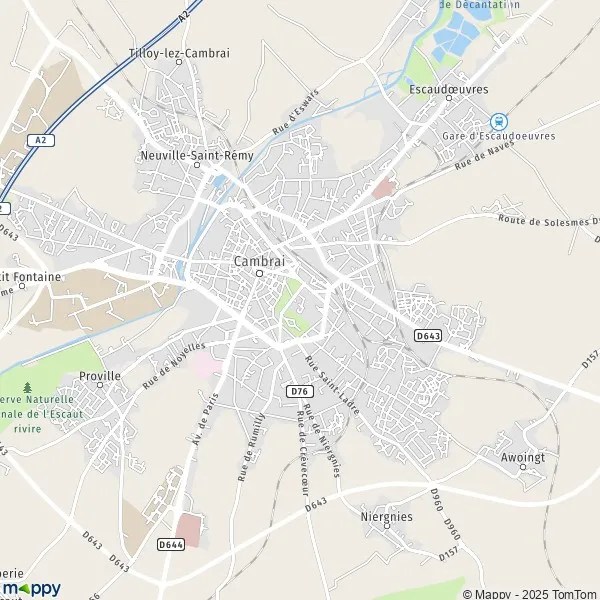 Map Cambrai map of Cambrai (59400) and practical information