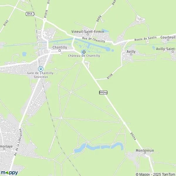 Map Chantilly map of Chantilly (60500) and practical information