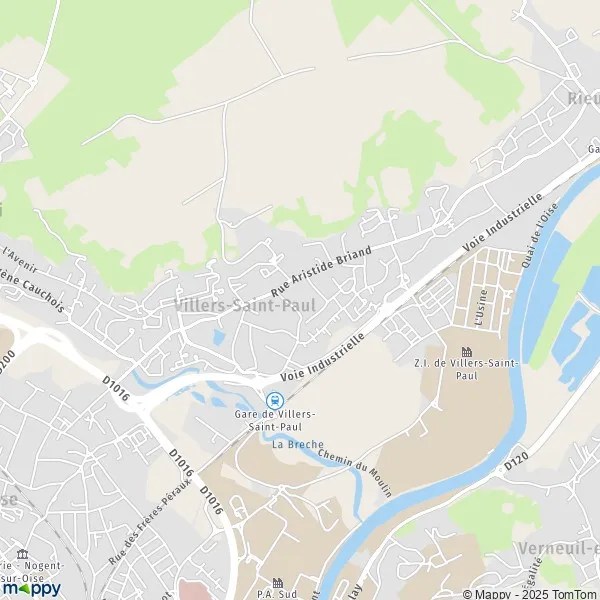 Map VillersSaintPaul map of VillersSaintPaul (60870) and practical