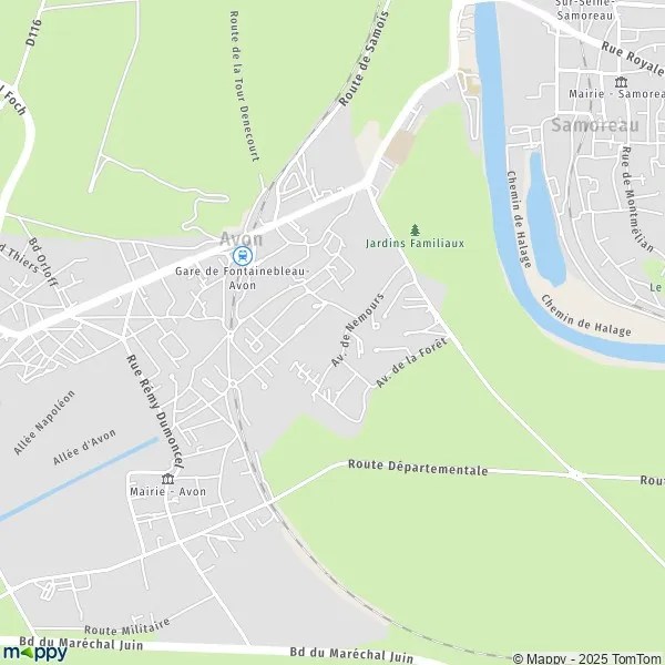 Map Avon map of Avon (77210) and practical information