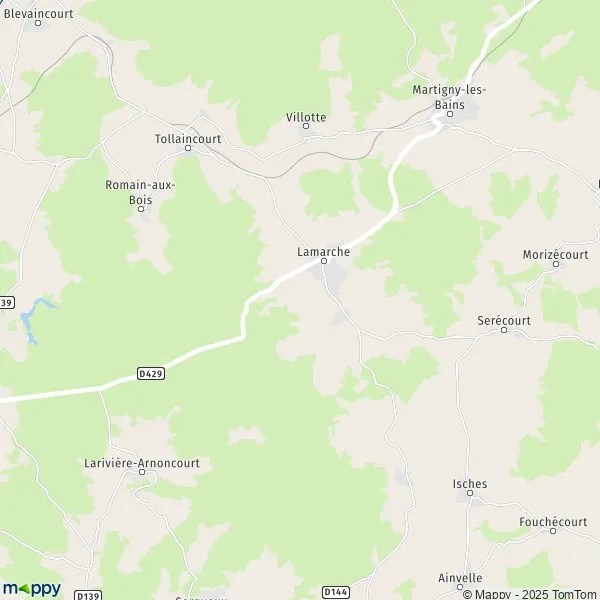 Map Lamarche map of Lamarche (88320) and practical information