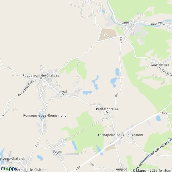 Map Leval: map of Leval (90110) and practical information