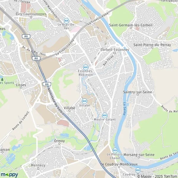 Map CorbeilEssonnes map of CorbeilEssonnes (91100) and practical