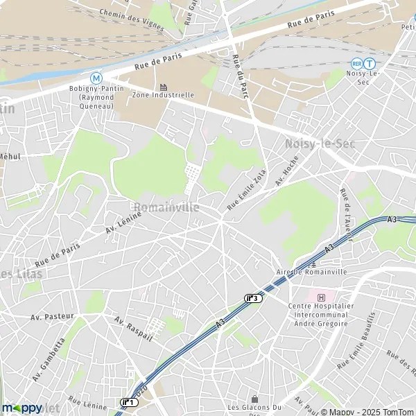 Map Romainville map of Romainville (93230) and practical information