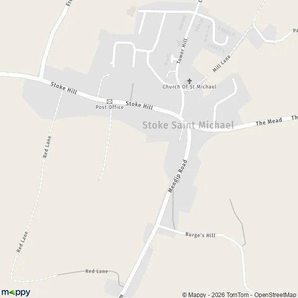 Map Stoke Saint Michael map of Stoke Saint Michael (BA3 5) and