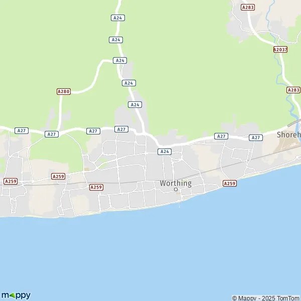 Map Worthing map of Worthing (BN11 1) and practical information