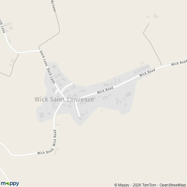 Map Wick Saint Lawrence map of Wick Saint Lawrence (BS22 7) and