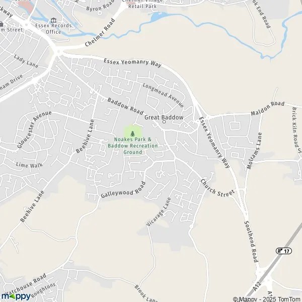 Map Great Baddow map of Great Baddow (CM2 7) and practical information