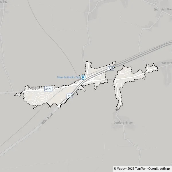 Map Marks Tey map of Marks Tey (CO6 1) and practical information