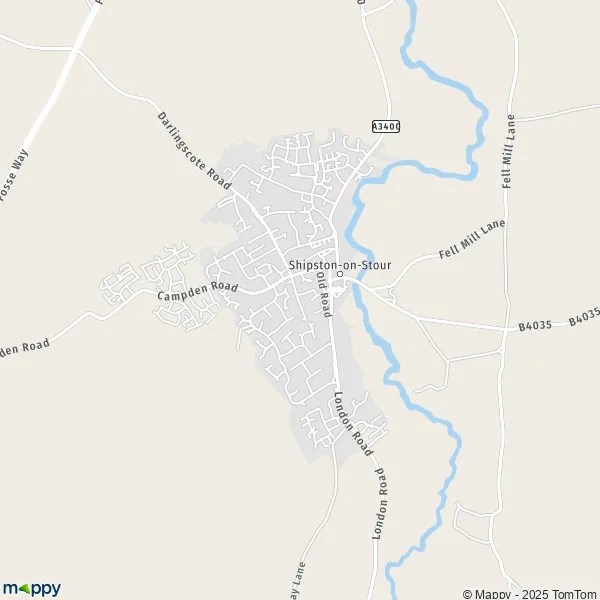 Map ShipstononStour map of ShipstononStour (CV36 4) and practical