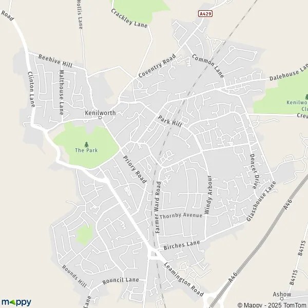 Map Kenilworth map of Kenilworth (CV8 1) and practical information