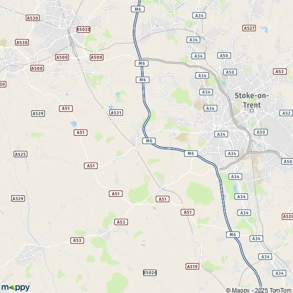 Map NewcastleunderLyme map of NewcastleunderLyme (CW3 9) and