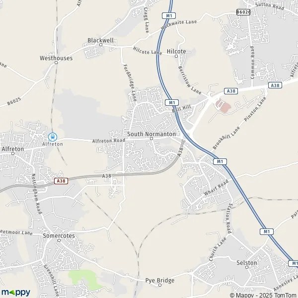 Map South Normanton map of South Normanton (DE55 2) and practical