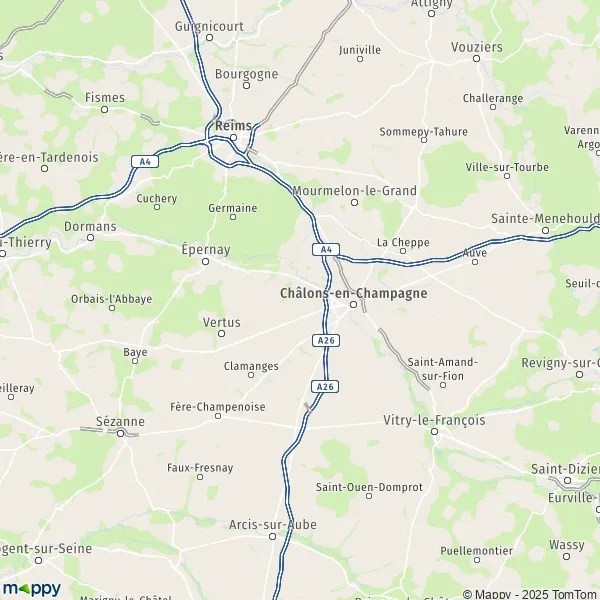 Map of Marne map of Marne and practical information Mappy