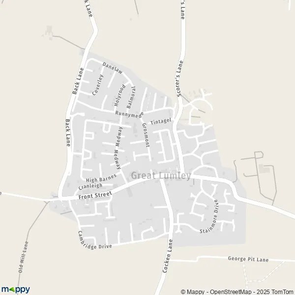 Map Great Lumley map of Great Lumley (DH3 4) and practical information