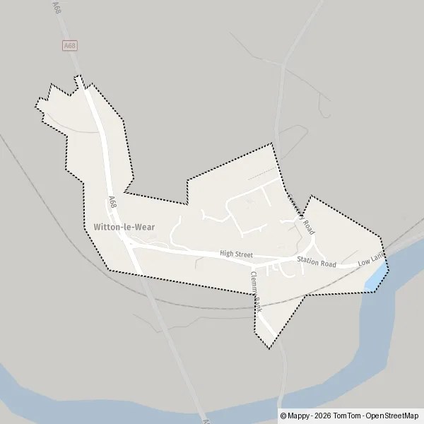 Map WittonleWear map of WittonleWear (DL14 0) and practical