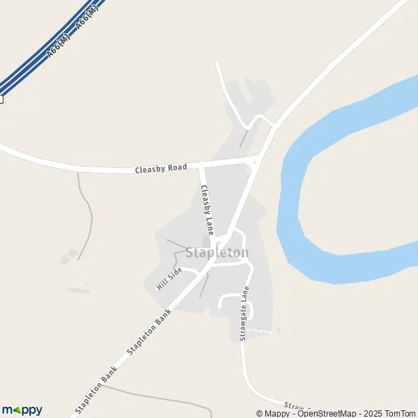 Map Stapleton map of Stapleton (DL2 2) and practical information