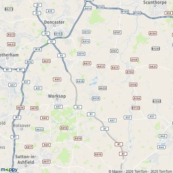 Map Bassetlaw map of Bassetlaw (DN22 0) and practical information