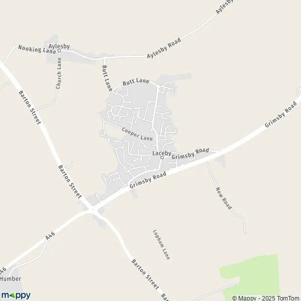 Map Laceby map of Laceby (DN37 7) and practical information