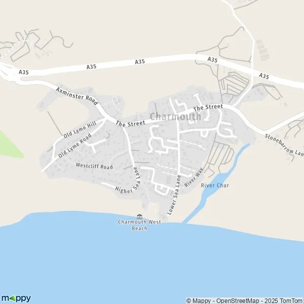 Map Charmouth map of Charmouth (DT6 6) and practical information