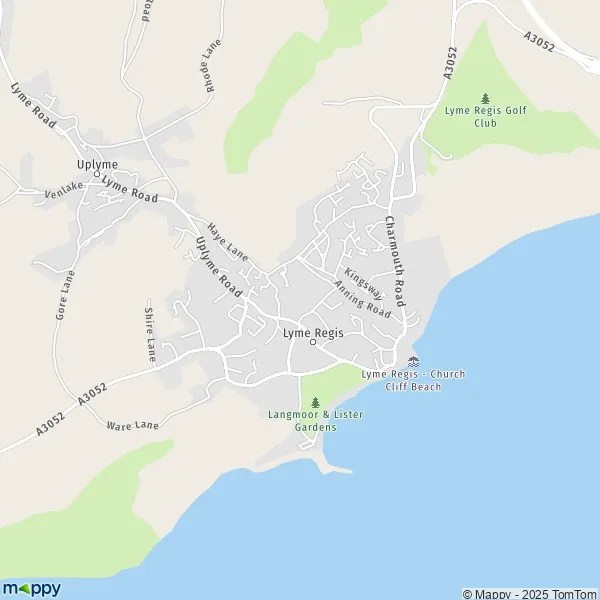 Map Lyme Regis map of Lyme Regis (DT7 3) and practical information