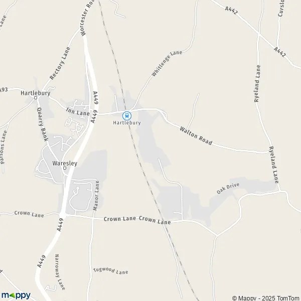 Map Hartlebury map of Hartlebury (DY11 7) and practical information