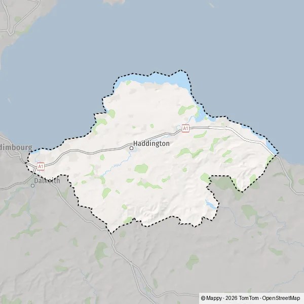 Map East Lothian map of East Lothian (EH21 8) and practical information