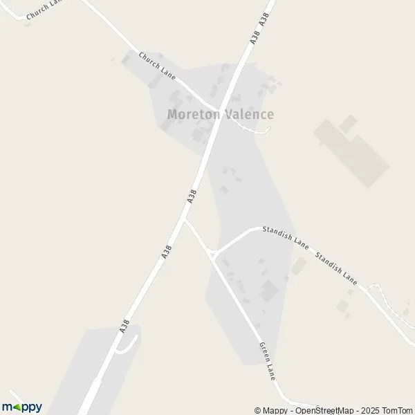 Map Moreton Valence map of Moreton Valence (GL2 7) and practical