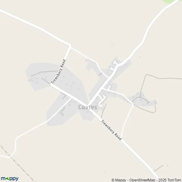 Map Coates map of Coates (GL7 6) and practical information