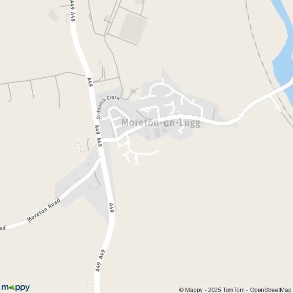 Map Moreton on Lugg map of Moreton on Lugg (HR4 8) and practical