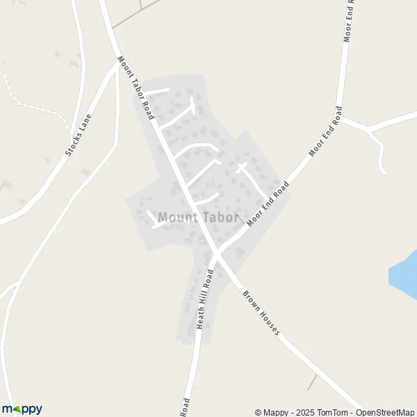 Map Mount Tabor map of Mount Tabor (HX2 0) and practical information